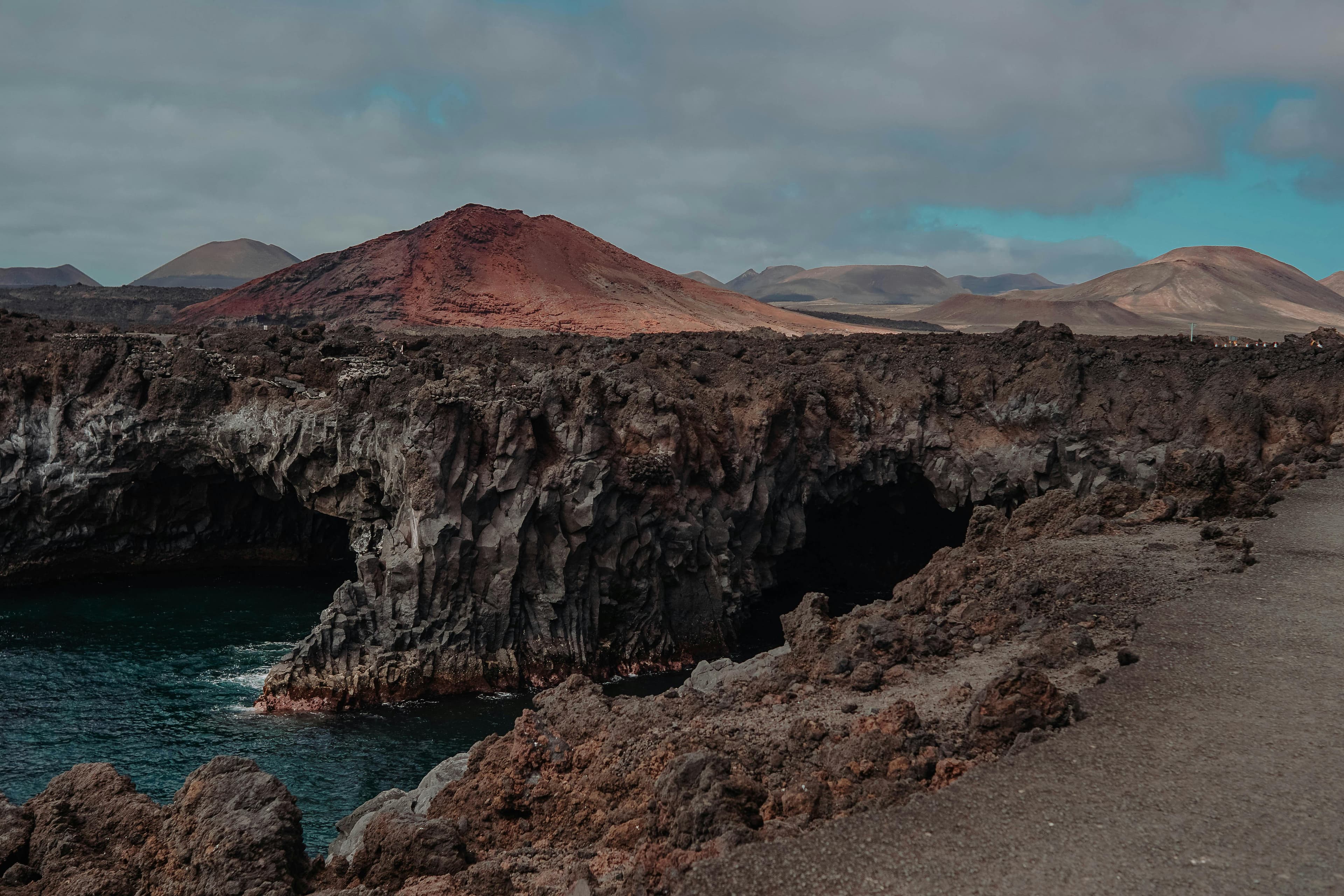 Quiet moment in Lanzarote volcanic landscape